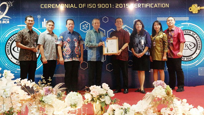 BCA Sukses Terima Sertifikat ISO 9001:2015
